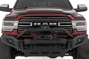 Ram 3500 Hood Protector - Rough Country - Gloss Black - '19-'26